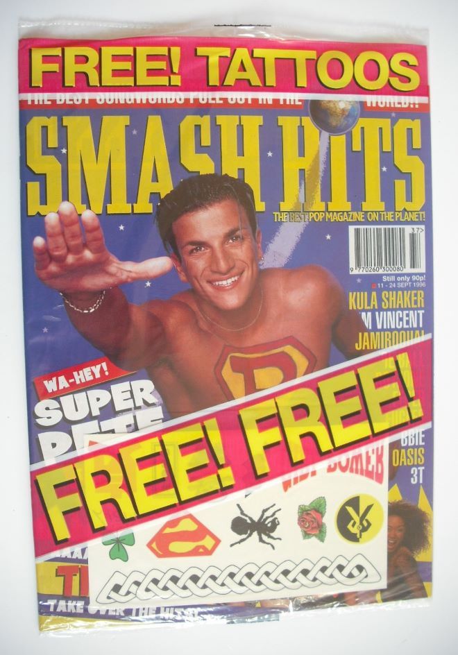 Smash Hits magazine - Peter Andre cover (11-24 September 1996)