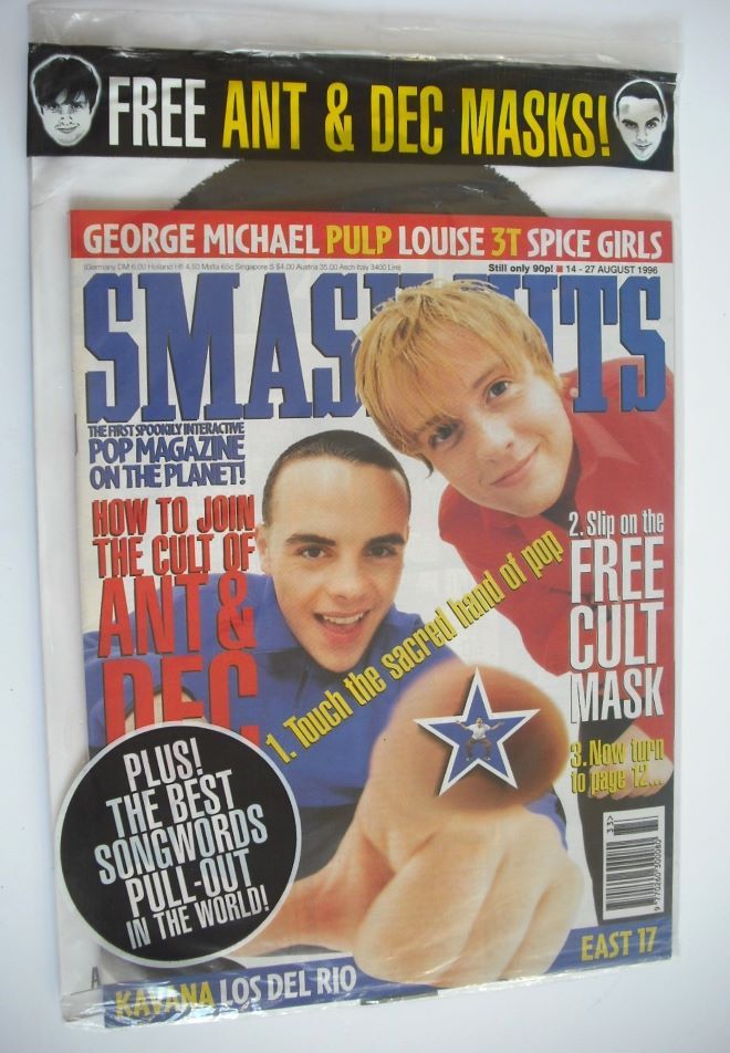 Smash Hits magazine - Ant & Dec cover (14-27 August 1996)