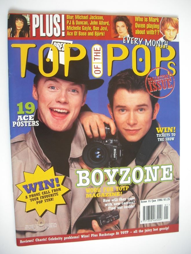 Top Of The Pops magazine - Ronan Keating and Stephen Gately cover (January 1996)