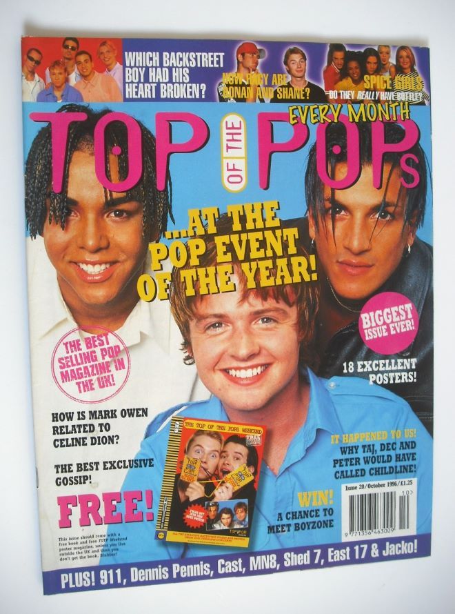 Top Of The Pops magazine - Pop Event cover (October 1996)