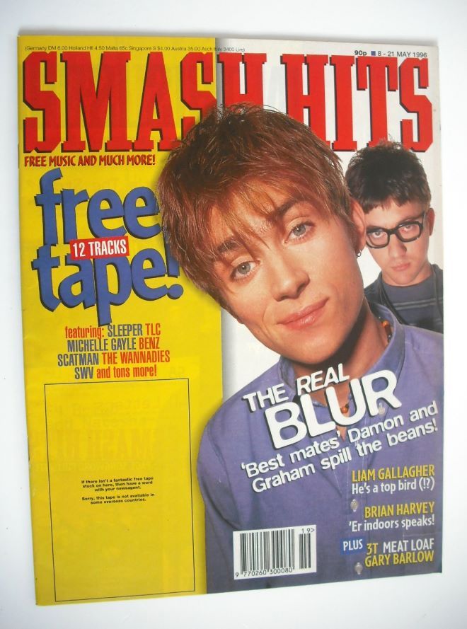Smash Hits magazine - Blur cover (8-21 May 1996)