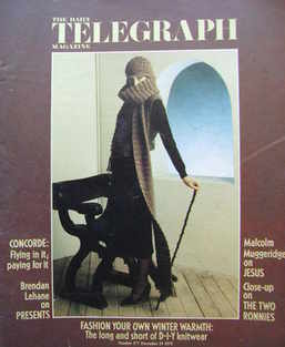 The Daily Telegraph magazine - The Long And Short Of DIY Knitwear cover (19 December 1975)