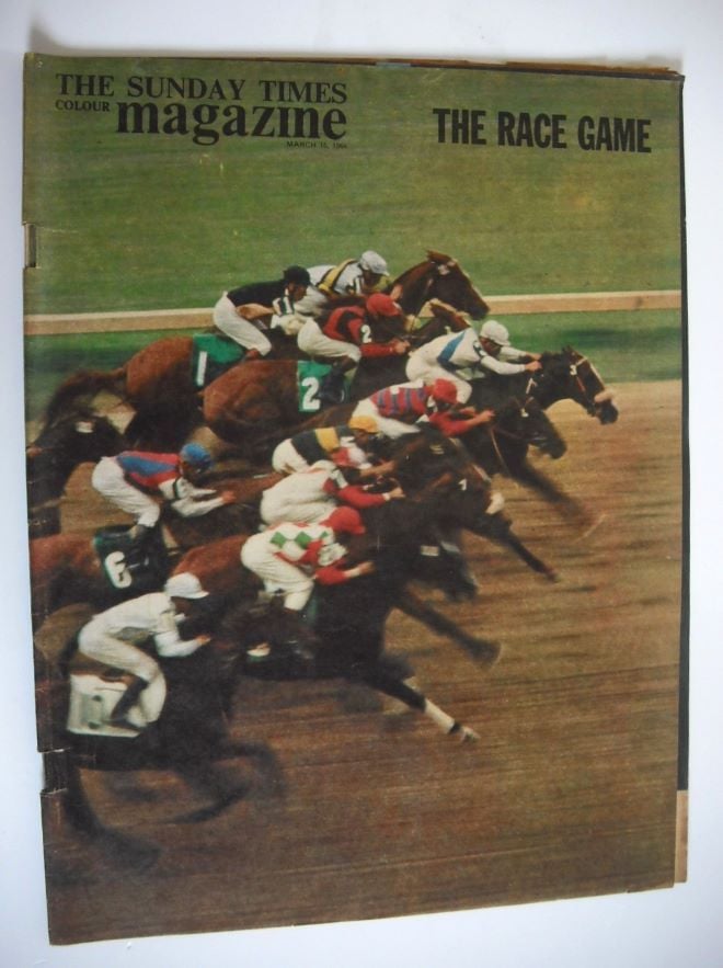 The Sunday Times magazine - The Race Game cover (15 March 1964)