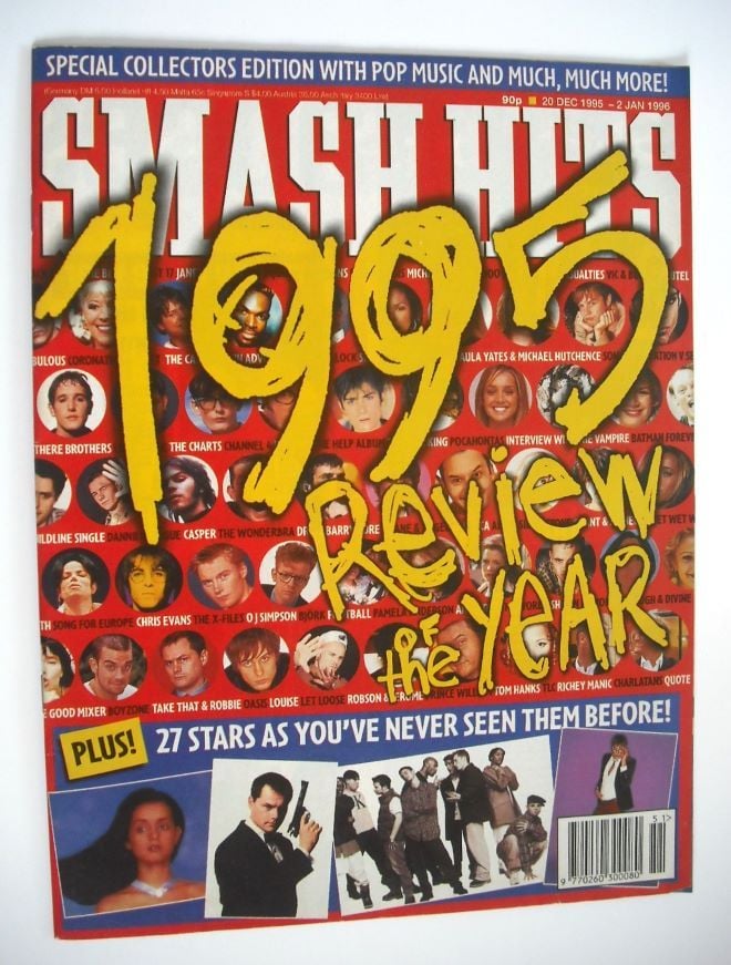Smash Hits magazine - Review Of The Year cover (20 December 1995 - 2 January 1996)