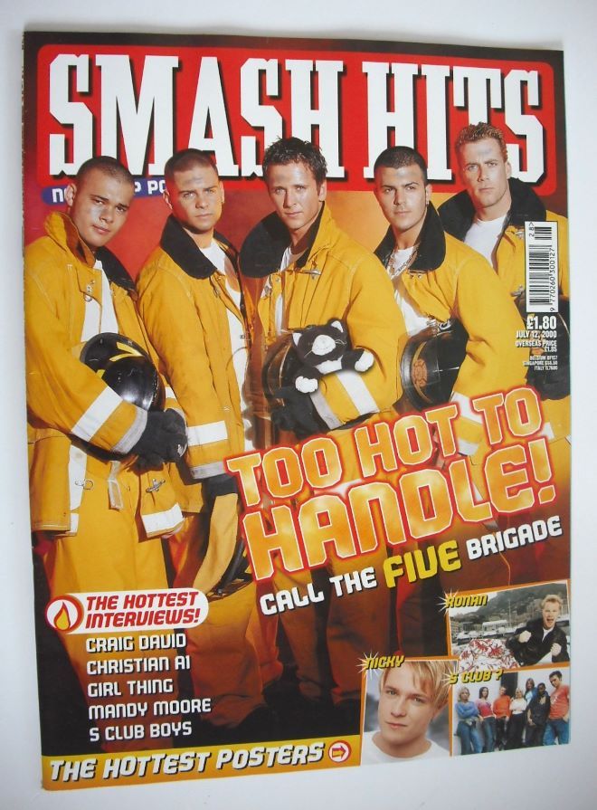 <!--2000-07-12-->Smash Hits magazine - Five cover (12 July 2000)