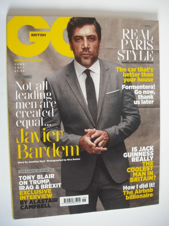 British GQ magazine - June 2017 - Javier Bardem cover