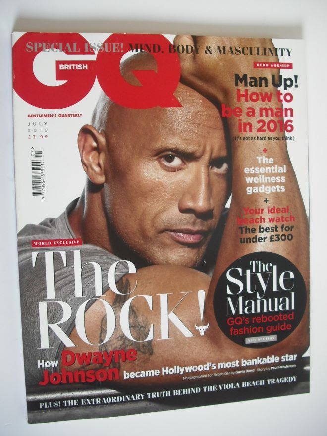British GQ magazine - July 2016 - Dwayne Johnson cover