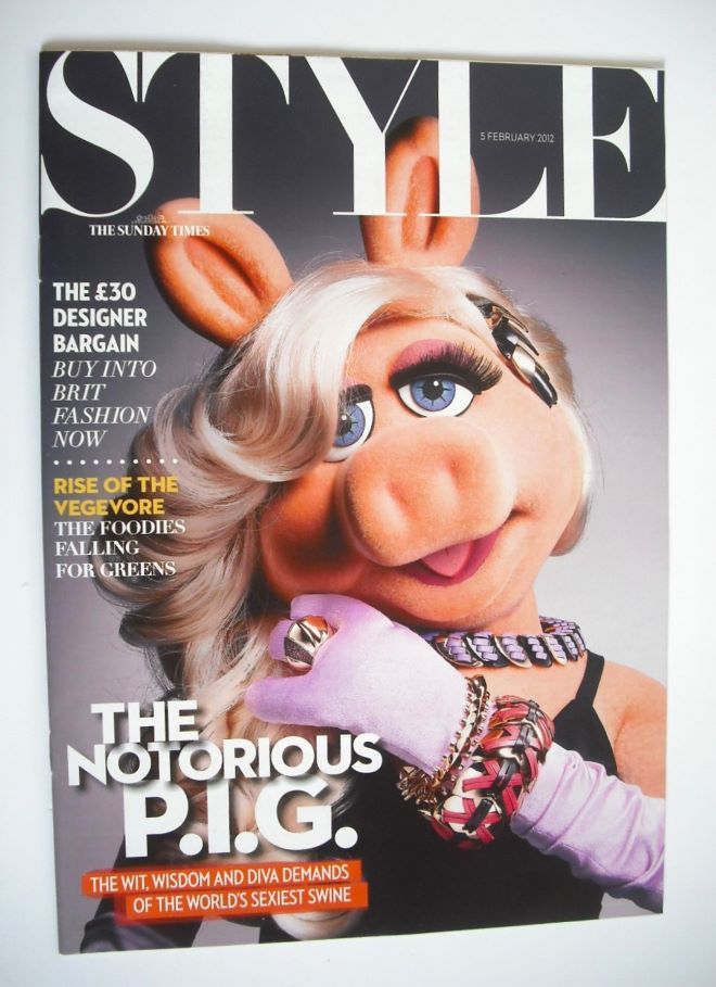 <!--2012-02-05-->Style magazine - Miss Piggy cover (5 February 2012)
