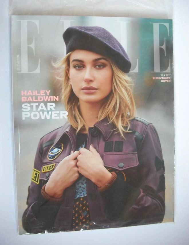 British Elle magazine - July 2017 - Hailey Baldwin cover (Subscriber's Edition)