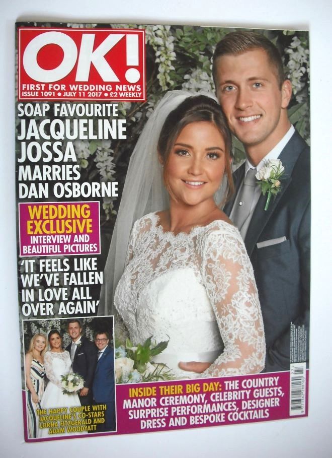 OK! magazine - Dan Osborne and Jacqueline Jossa wedding cover (11 July 2017 - Issue 1091)