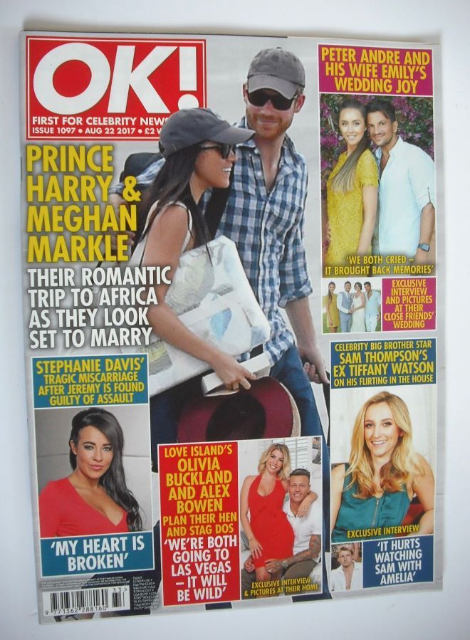 OK! magazine - Prince Harry and Meghan Markle cover (22 August 2017 - Issue 1097)