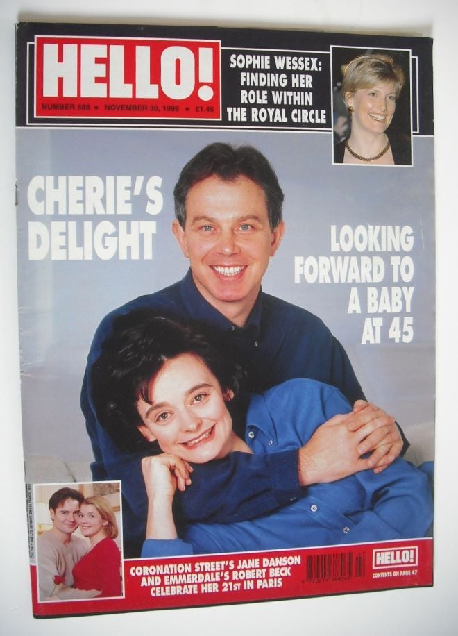 Hello! magazine - Tony Blair and Cherie Blair cover (30 November 1999 - Issue 588)