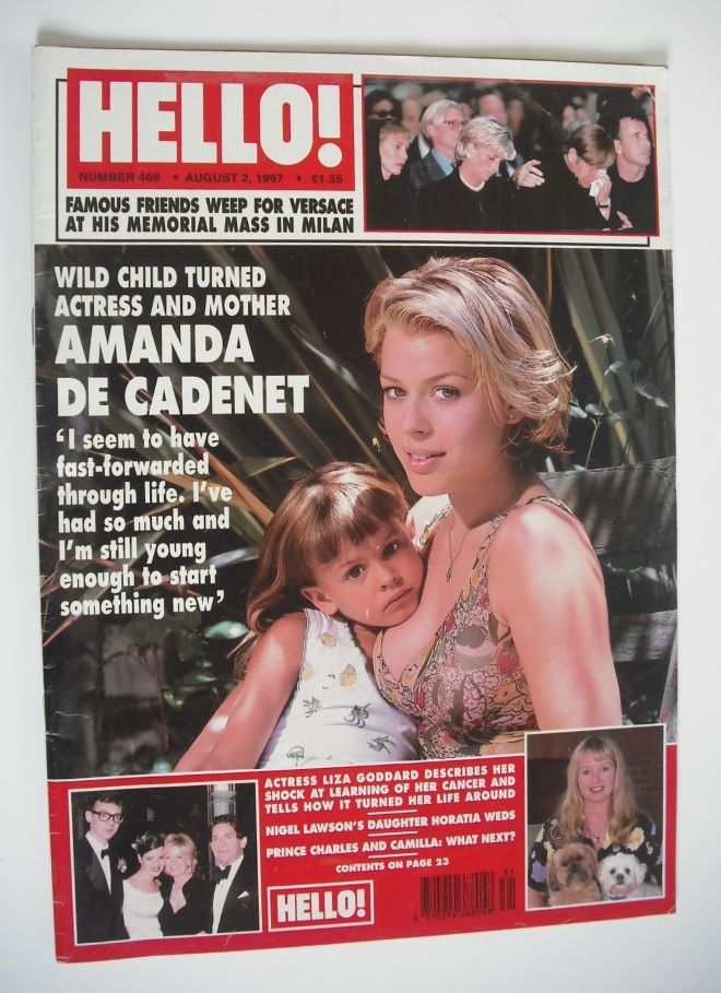 Hello! magazine - Amanda de Cadenet cover (2 August 1997 - Issue 469)
