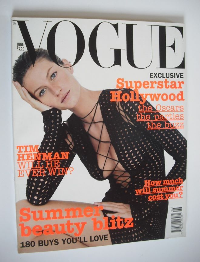 British Vogue magazine - June 2002 - Gisele Bundchen cover