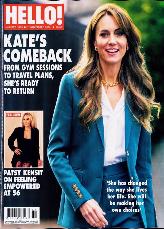 Hello! magazine - Kate Middleton cover (11 November 2024 - Issue 1865)