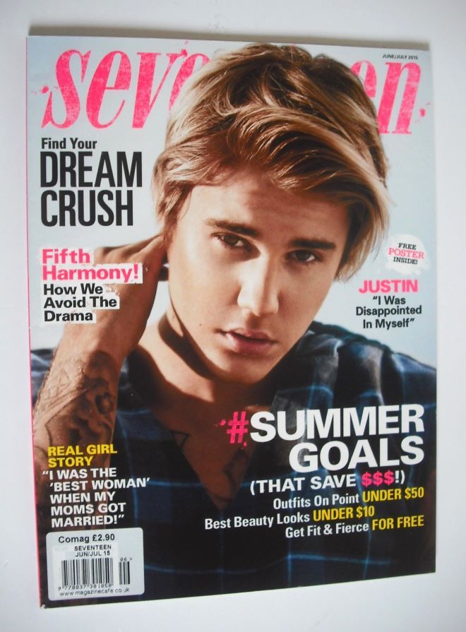 Seventeen magazine - June/July 2015 - Justin Bieber cover