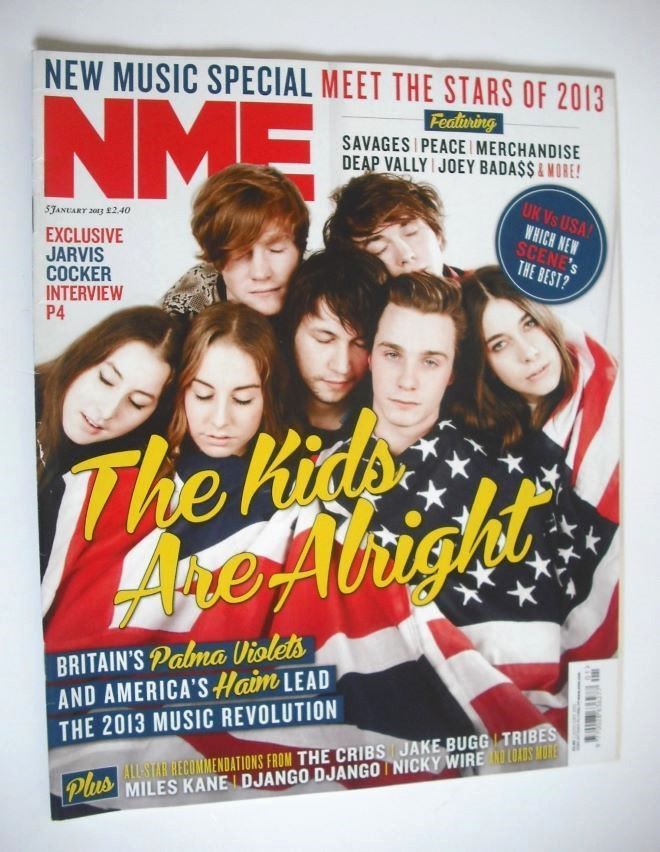 <!--2013-01-05-->NME magazine - Haim and Palma Violets cover (5 January 201