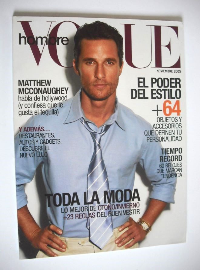 Vogue Hombre magazine - Matthew McConaughey cover (November 2005)