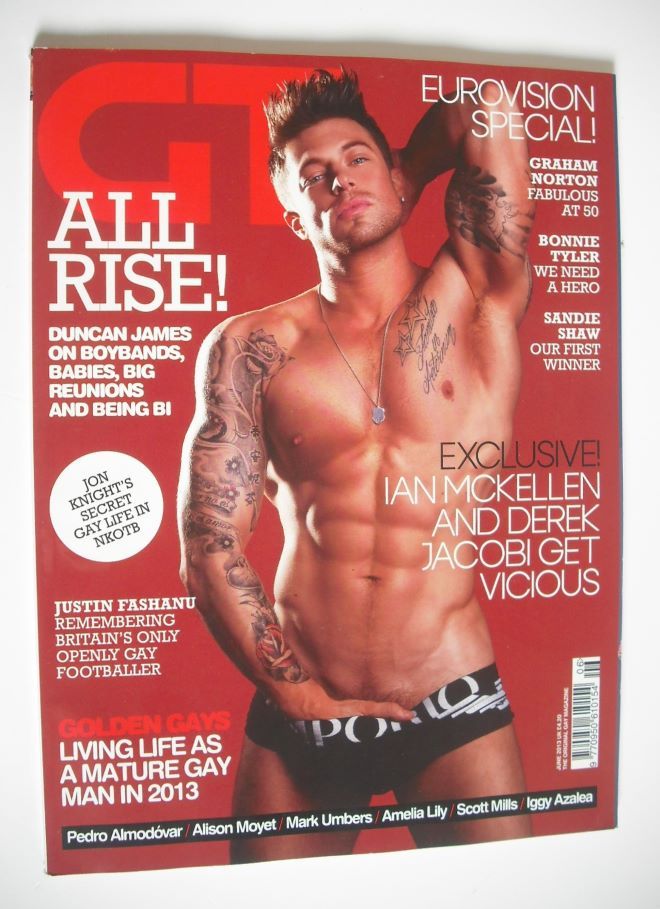 Gay Times magazine - Duncan James cover (June 2013)