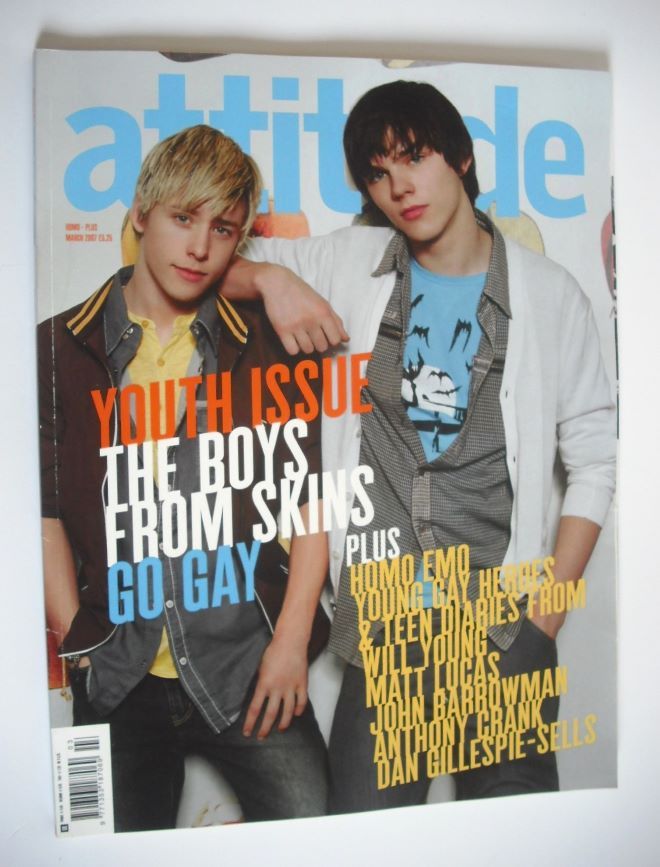 Attitude magazine - Nicholas Hoult and Mitch Hewer cover (March 2007)