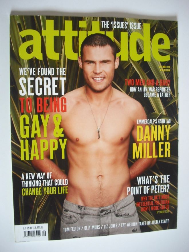 Attitude magazine - Danny Miller cover (September 2010 - Issue 196)
