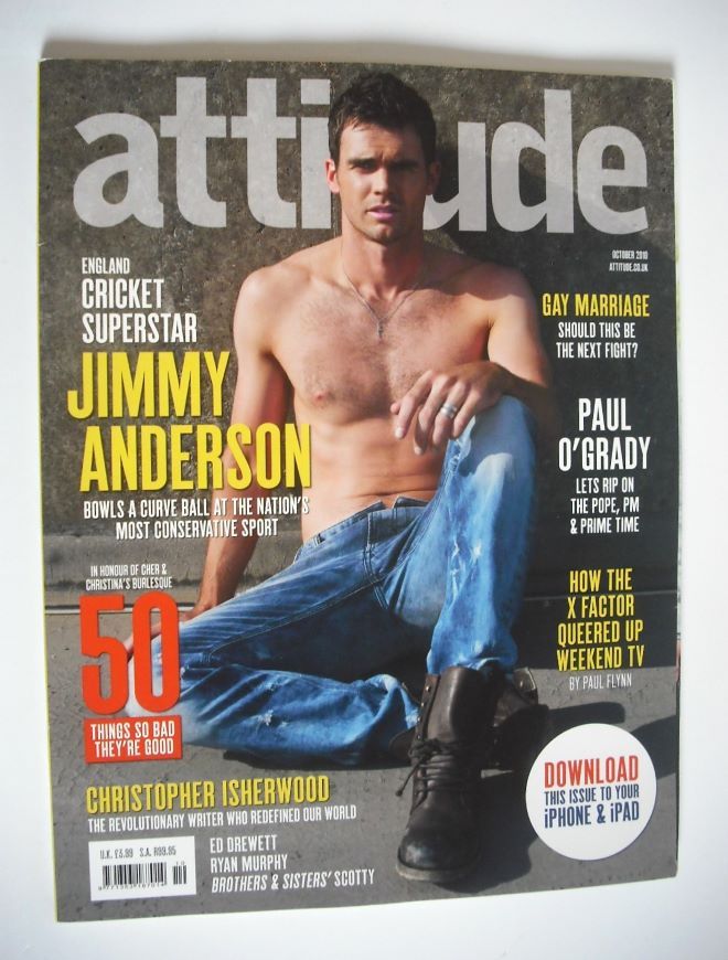 Attitude magazine - Jimmy Anderson cover (October 2010)