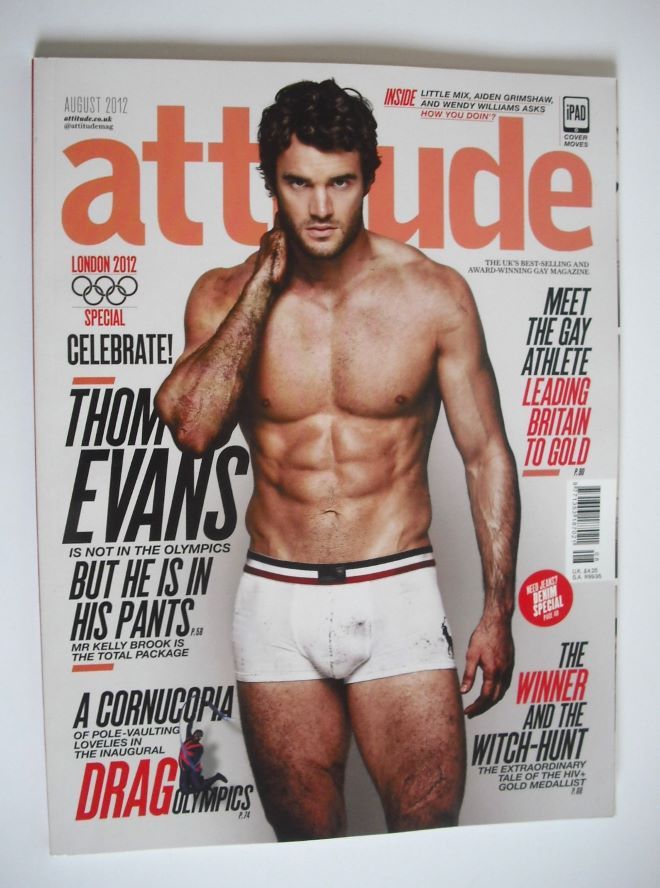 <!--2012-08-->Attitude magazine - Thom Evans cover (August 2012 - Issue 221