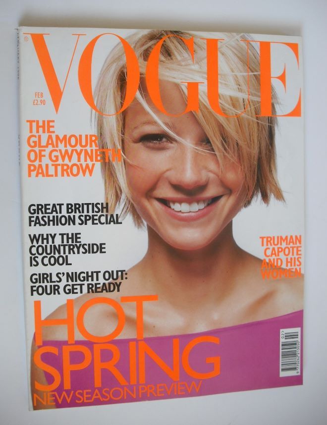 British Vogue magazine - February 1998 - Gwyneth Paltrow cover