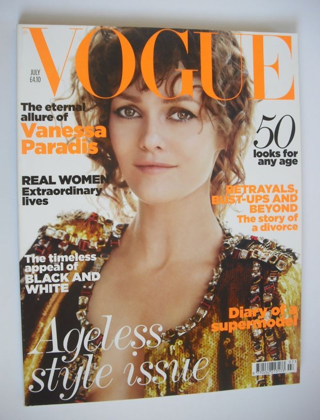 British Vogue magazine - July 2011 - Vanessa Paradis cover
