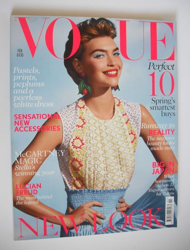 British Vogue magazine - February 2012 - Arizona Muse cover