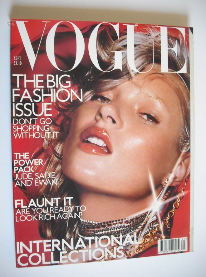 British Vogue magazine - September 2000 - Kate Moss cover