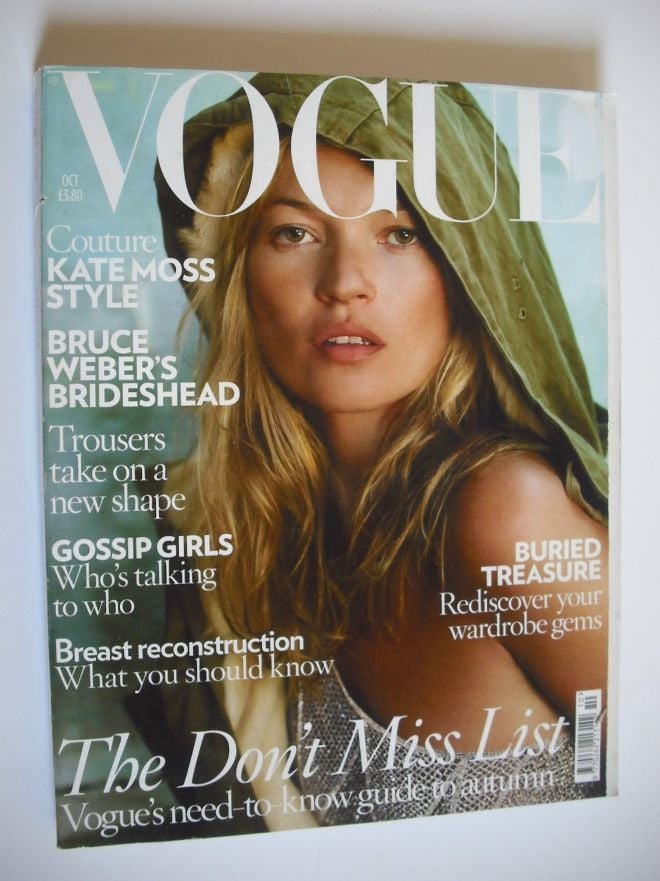 British Vogue magazine - October 2008 - Kate Moss cover