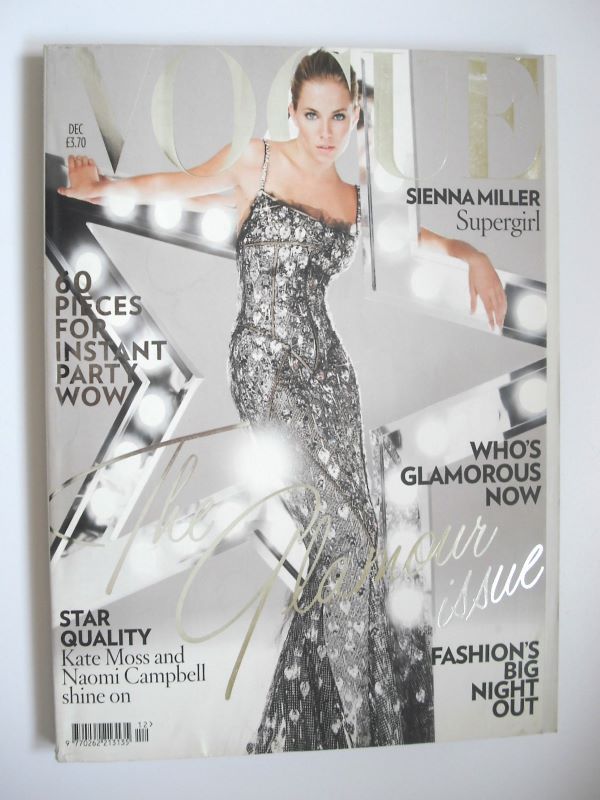 British Vogue magazine - December 2007 - Sienna Miller cover