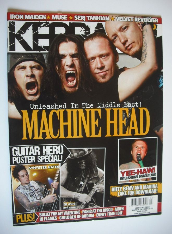 Kerrang magazine - Machine Head cover (29 March 2008 - Issue 1203)