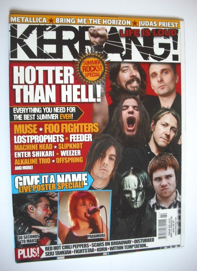 Kerrang magazine - Summer Rocks Special cover (31 May 2008 - Issue 1212)