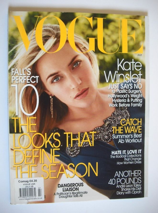 US Vogue magazine - July 2005 - Kate Winslet cover