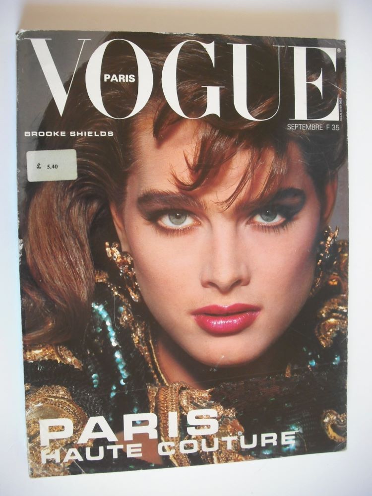 French Paris Vogue magazine - September 1983 - Brooke Shields cover