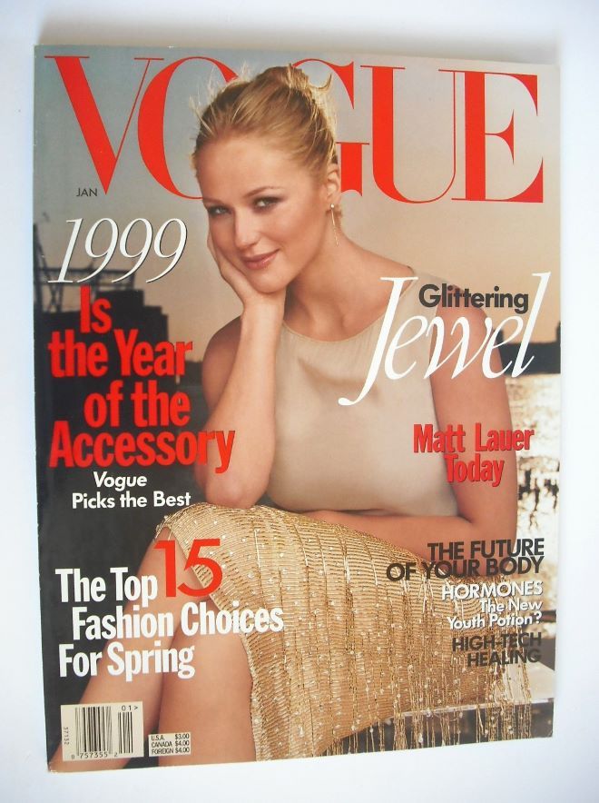 US Vogue magazine - January 1999 - Jewel cover