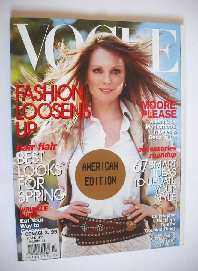 US Vogue magazine - January 2002 - Julianne Moore cover