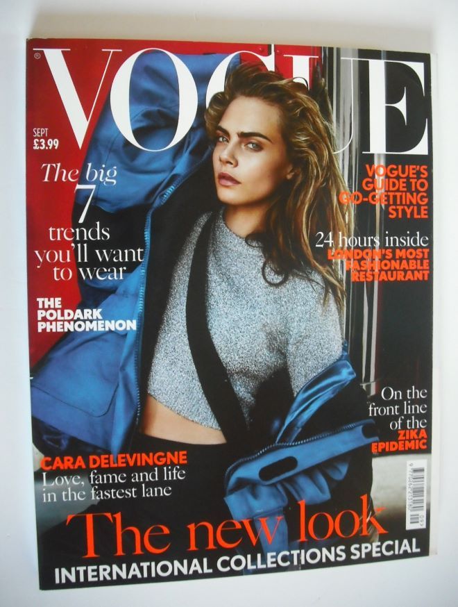 British Vogue magazine - September 2016 - Cara Delevingne cover