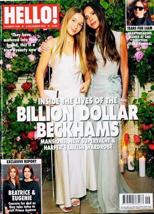 Hello! magazine - Harper Beckham and Victoria Beckham cover (2 December 2024 - Issue 1868)