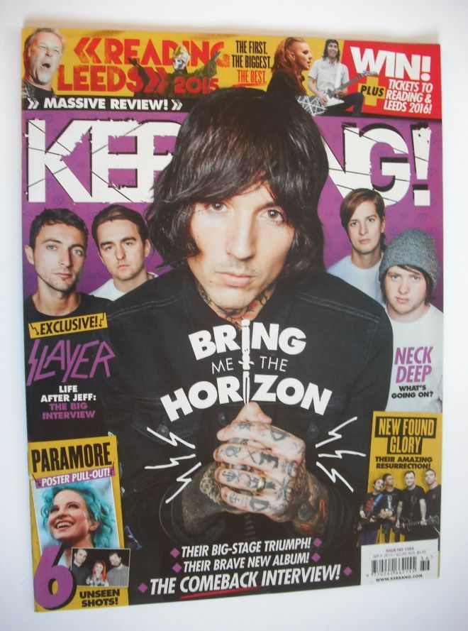 Kerrang magazine - Bring Me The Horizon cover (5 September 2015 - Issue 1584)