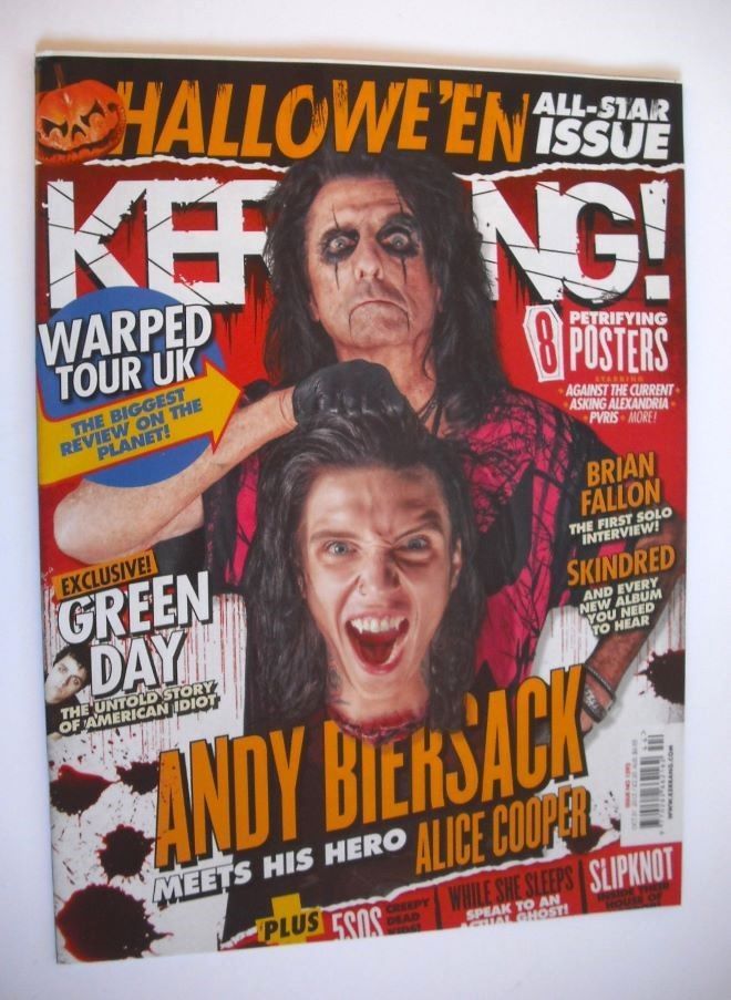 Kerrang magazine - Alice Cooper and Andy Biersack cover (31 October 2015 - Issue 1592)