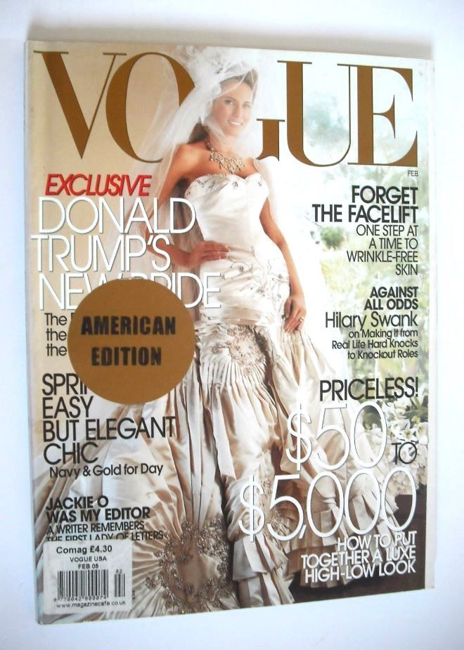 US Vogue magazine - February 2005 - Melania Trump cover
