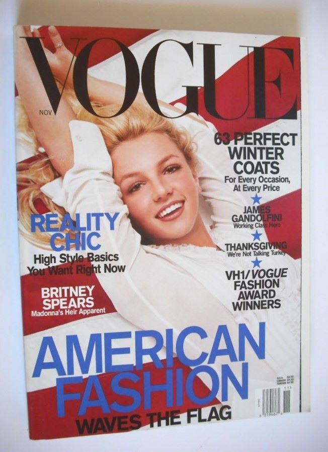 US Vogue magazine - November 2001 - Britney Spears cover