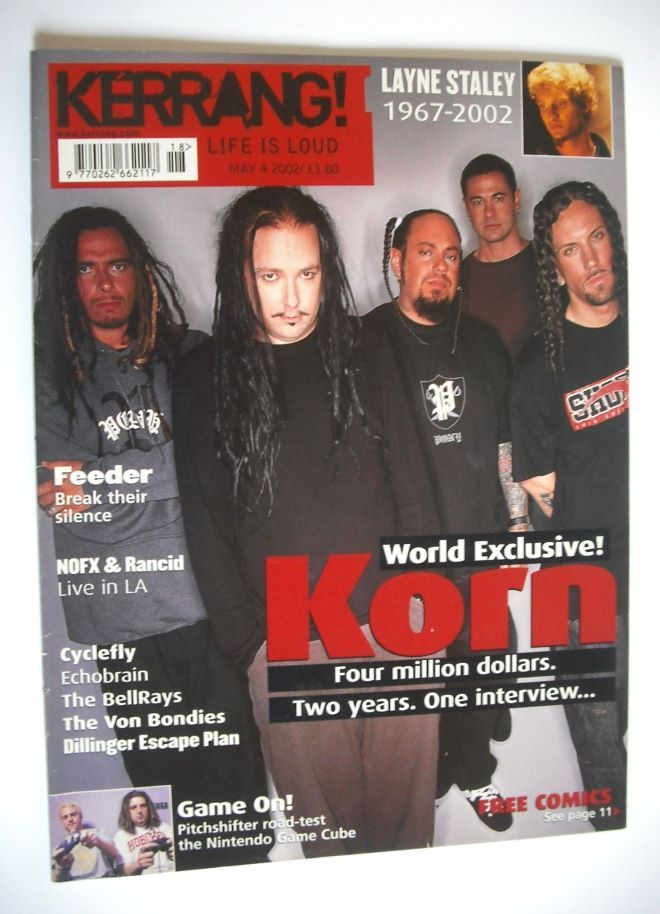 Kerrang magazine - Korn cover (4 May 2002 - Issue 902)