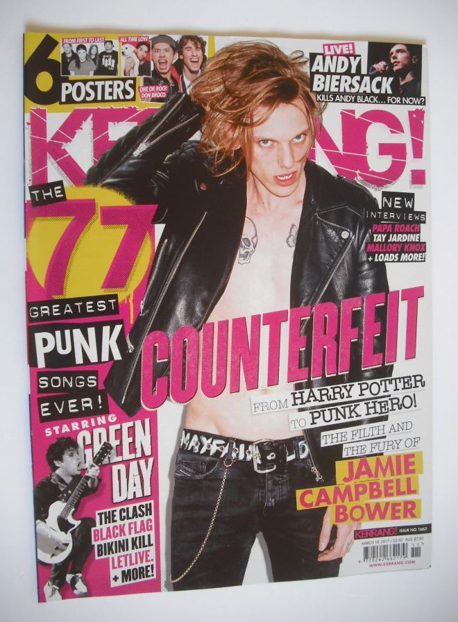 Kerrang magazine - Jamie Campbell Bower cover (18 March 2017 - Issue 1662)