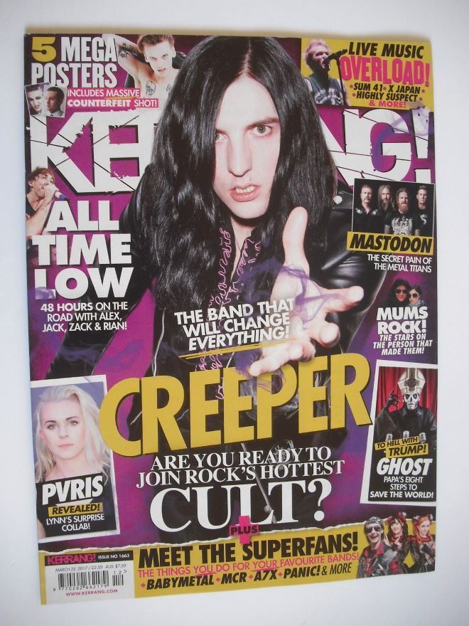 Kerrang magazine - Creeper cover (25 March 2017 - Issue 1663)