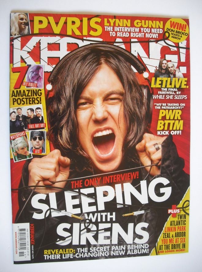 Kerrang magazine - Sleeping With Sirens cover (13 May 2017 - Issue 1670)