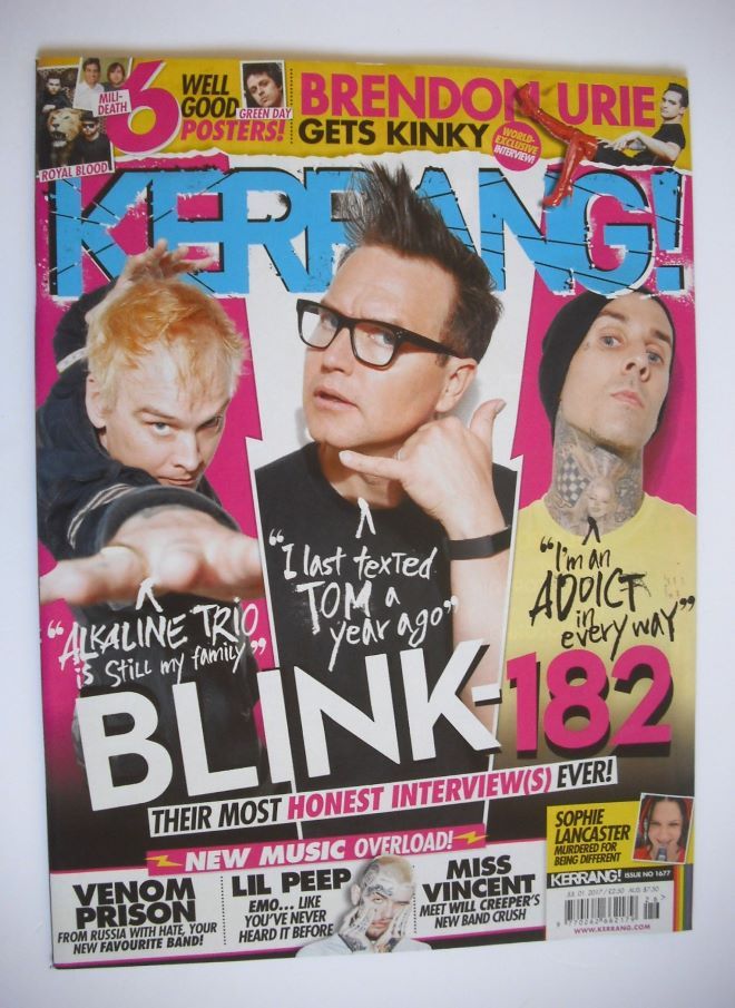 Kerrang magazine - Blink-182 cover (1 July 2017 - Issue 1677)